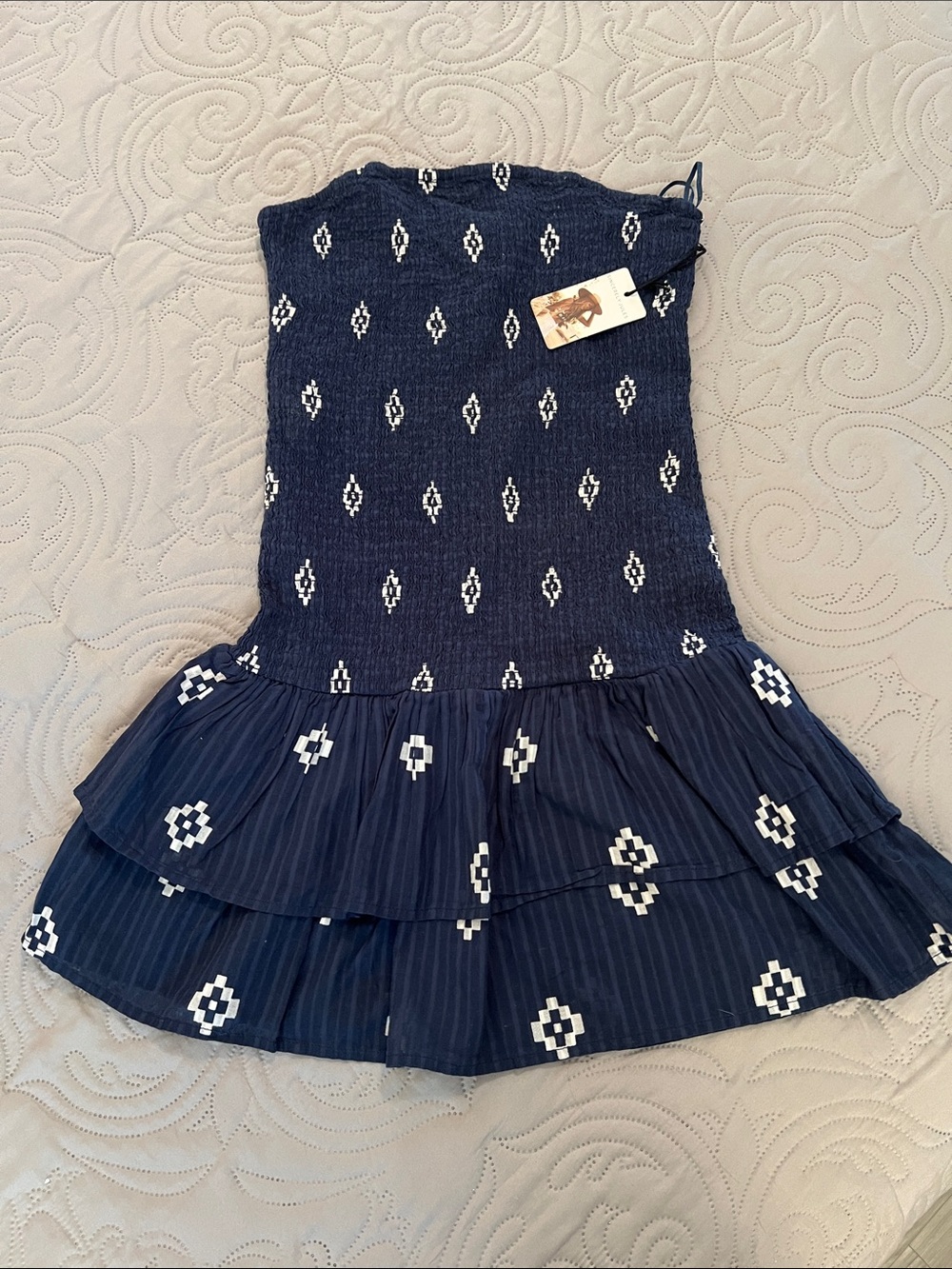 NWT! Sincerely Jules Navy Blue Strapless Mini Dress
